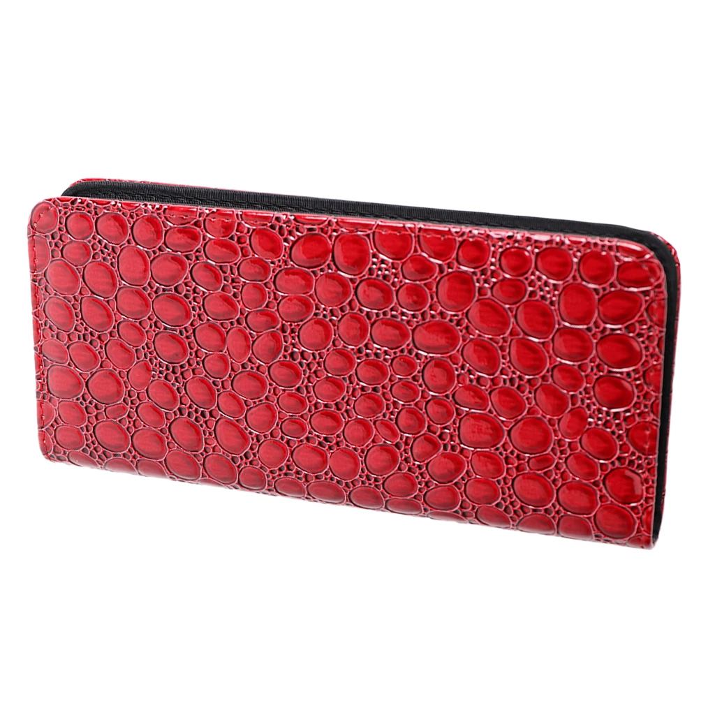 PU Leather Scissors Holder Pouch Case Bag for Salon Barber Hair Stylist Red