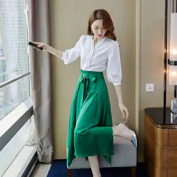 9467 оптовая продажа от производителя 2019 Осень Новый стиль корейский стиль мода женское платье Элегантная юбка комплект из двух предметов