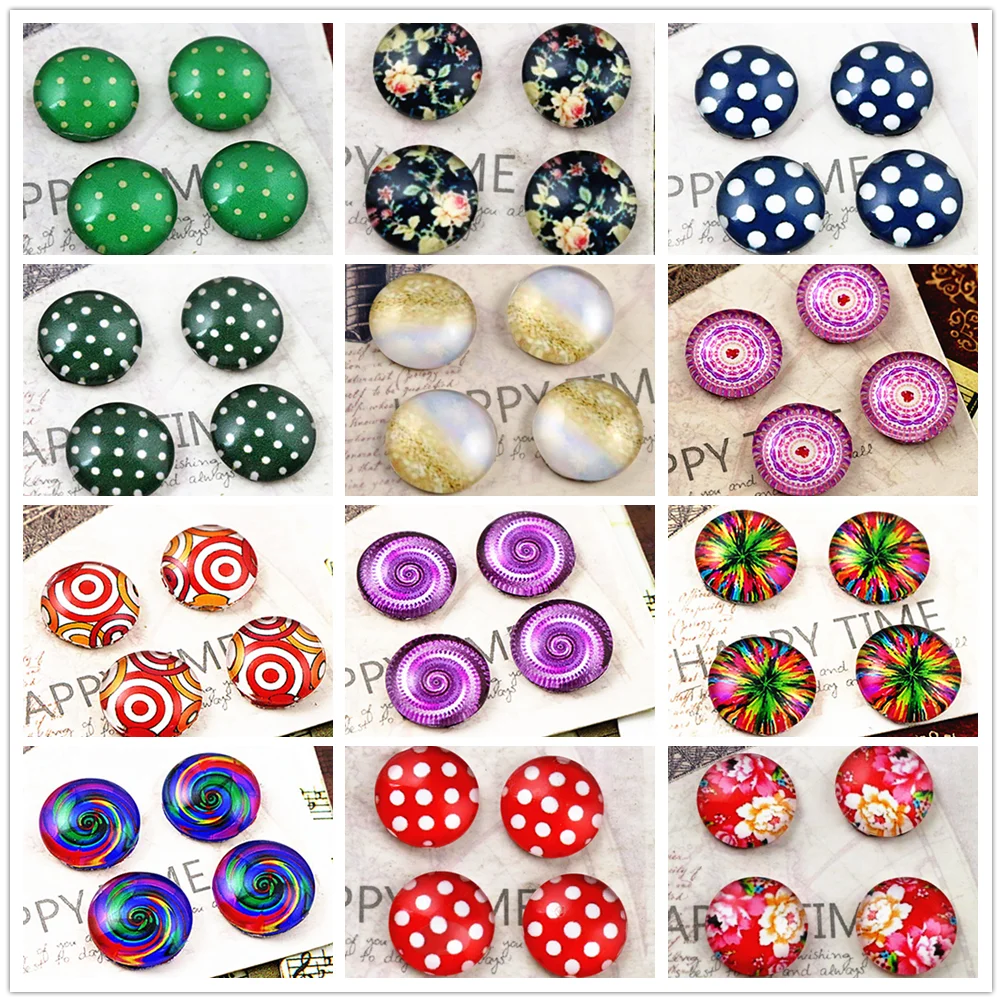 20pcs Glass Cabochons Spacers Handmade Photo Jewelry Findings Fashion Accessory 