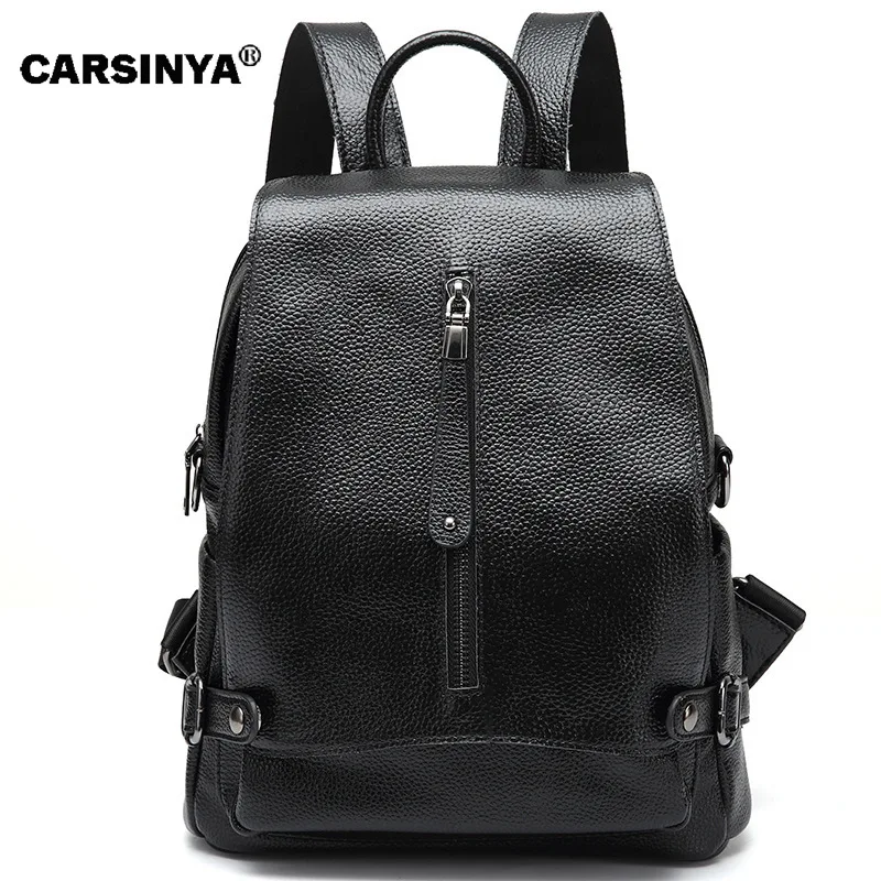 

Leather Backpack Women's 2019 Korean-style New Style Multi-functional Anti-theft Backpack Cowhide Leather Single-shoulder Bag Ve