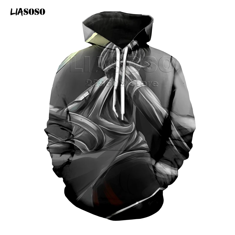 3 LIASOSO/для мужчин и женщин повседневные толстовки с длинными рукавами 3D принт аниме меч искусство онлайн толстовка с капюшоном вырез лодочкой Пуловеры Одежда - Цвет: 3