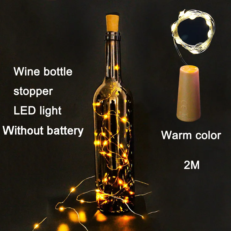 Светодиодный светильник с медной проволокой, 2 м, 5 м, для рождественской вечеринки, украшения для дома, елки, Санта Клауса,, счастливый год - Цвет: LED-A05