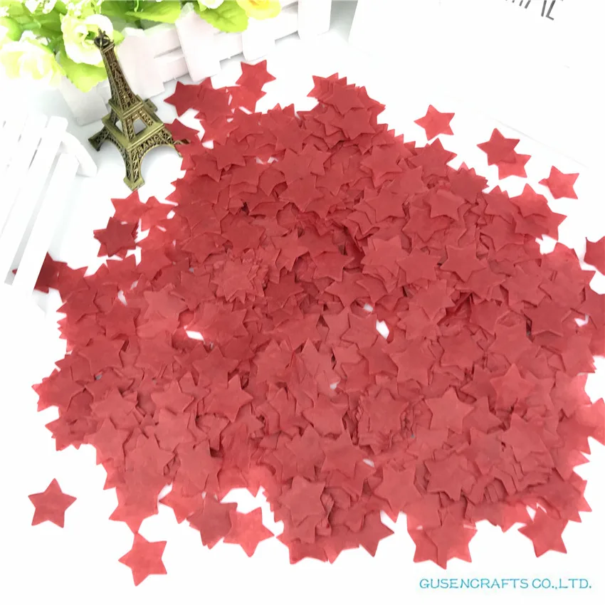 25 мм Красочные Звезды Акриловые Конфетти Свадьба для воздушных шаров Новогоднее свадебное День Рождения украшения для праздничного стола - Цвет: NO4 Red