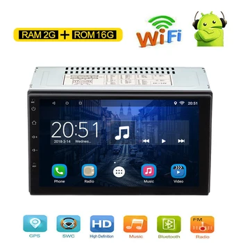 

Android 9.1 Quad Core Car Radio NO DVD Player GPS Navigation 7Inch 2DIN Universal Car Stereo GPS Navigation Head Unit