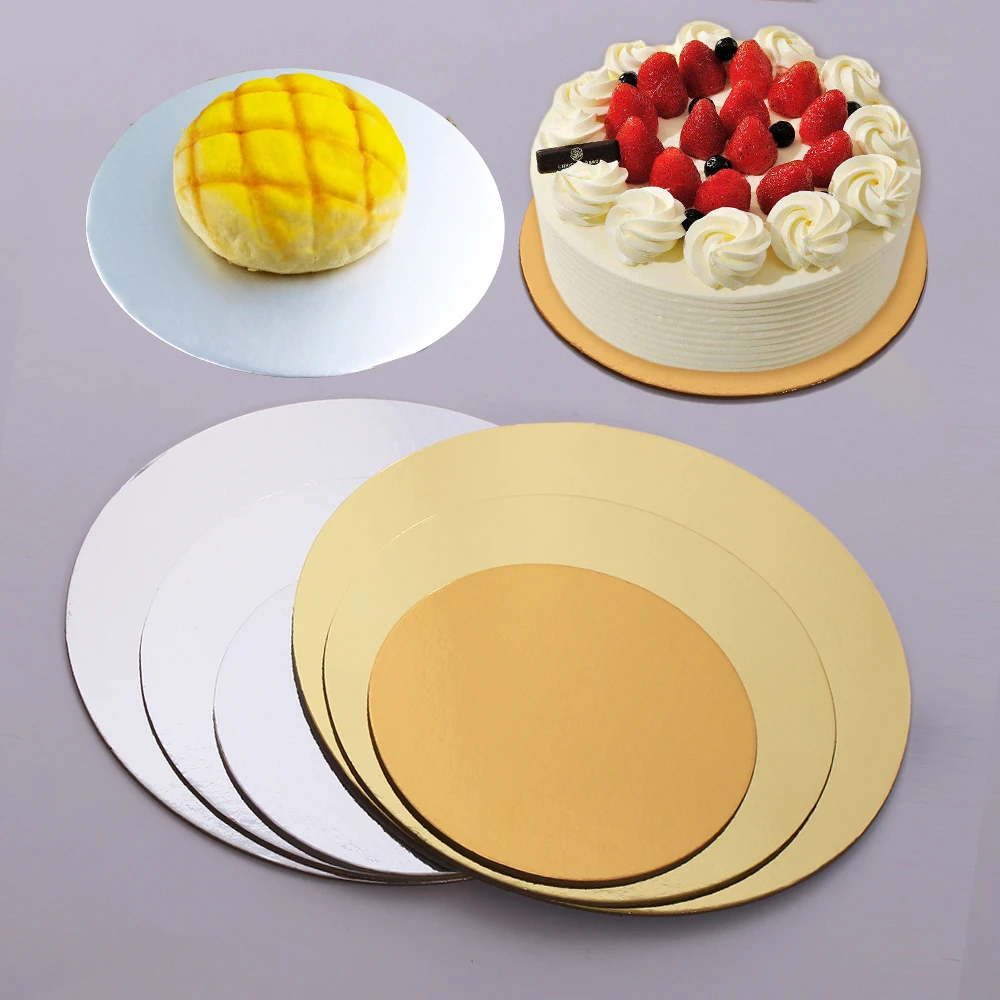 Bandejas redondas para pastel de Mousse, para pastel, bandeja de postre para cupcakes para boda, fiesta de oro y plata, 6, 8, 10, pulgadas, 10 Uds.| | - AliExpress