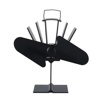 

2 Blades Heat Power Wood Stove Eco friendly Fan Home Wood Burner Fireplace Blower Fuel Coat Saving Stove Fan