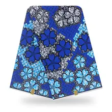 Нигерийская африканская восковая ткань для платья в стиле Анкары хлопок африканская восковая Ткань для шитья 6 ярдов/партия Y91215-2