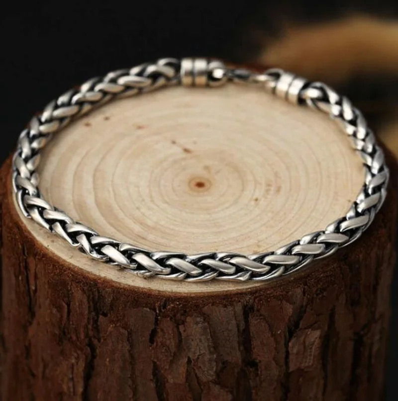 

Vintage Punk Metal Bracelets for Men Women Weave Rope Chain Friendship Couple Bracelet Jewelry