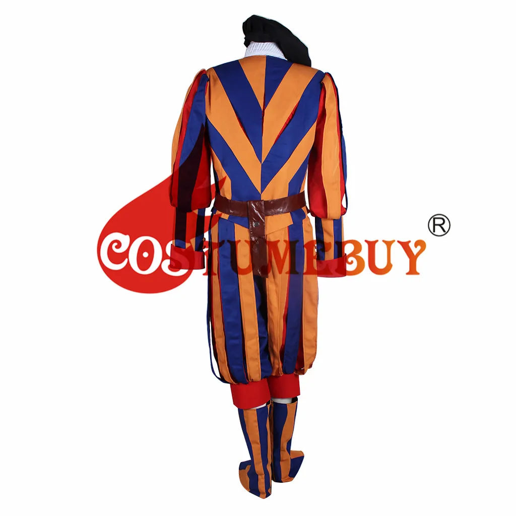 Costumebuy papal swiss guard Униформа костюм Хэллоуин Карнавальный костюм для взрослых мужчин женщин унисекс солдат Косплей на заказ
