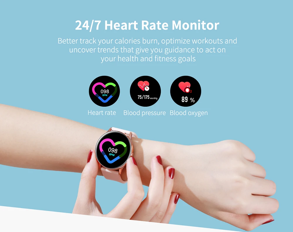 Для женщин IP68 водонепроницаемый смарт-часы Bluetooth Smartwatch для Apple IPhone xiaomi LG монитор сердечного ритма фитнес-трекер