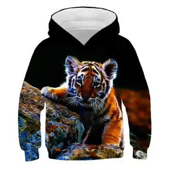 

Fashion Cool tiger Hoodies boys/girls Thin 3D Sweatshirts with Hat Animal Print Tiger Hoodie Sweatshirt kids Tracksuit Jackets