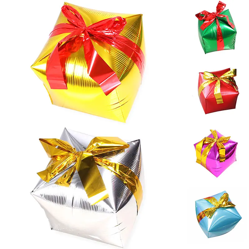 Gift-Box-Cube-Foil-Balloons-Christmas-Party-Decorations-Birthday-Decorations-Globos-Wedding-Balloons-Inflatable-Helium-Ballon
