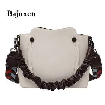 

Female bag wide shoulder strap small square bag 2020 new luxury designer ladies shoulder messenger bag simple handbag white main