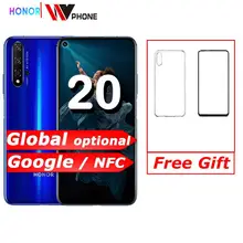 Honor 20 NFC Mobile Phone Kirin 980 Octa Core 6.2648MP Four Camera Cellphone Screen 3750mAh Battery Smartphone