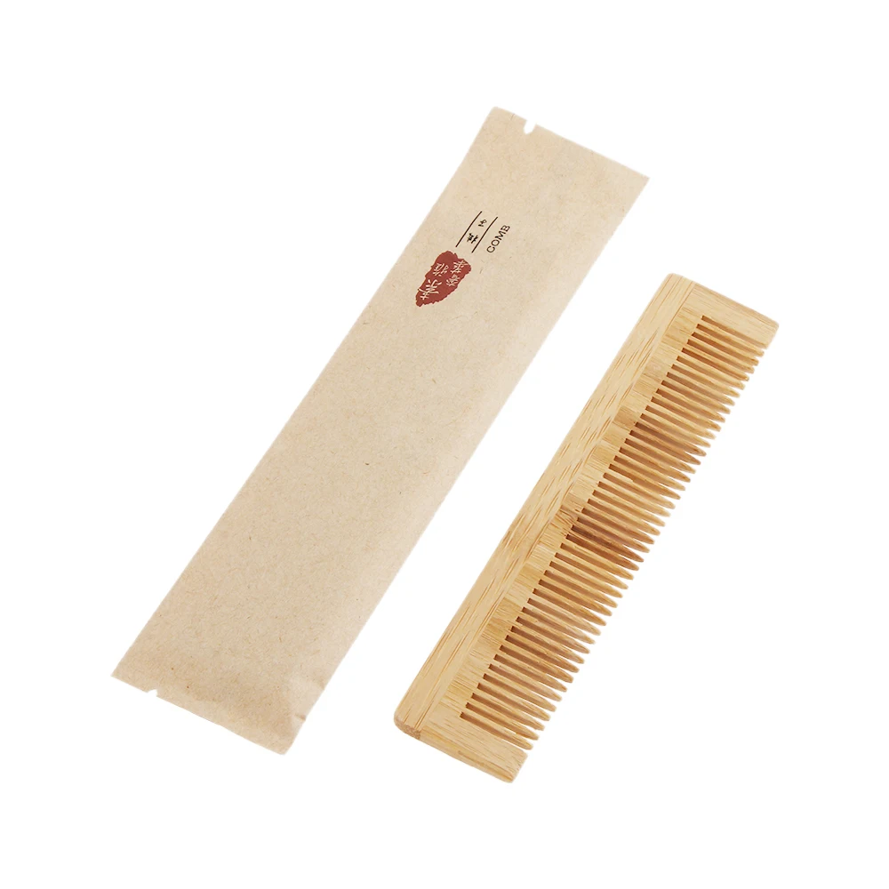 Bamboo Hair Comb 1 предмет натурального персикового дерева ручной работы тонкой зуб гребень антистатические массаж головы борода классический расческа волос Стайлинг, уход за волосами инструмент - Цвет: Bamboo Hair Comb