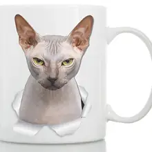 Канадский Сфинкс Кошка керамическая кофейная кружка-идеальный Сфинкс Кошка Подарки-Смешная Сфинкс Кошка кофейная кружка для любителей кошек(11 унций