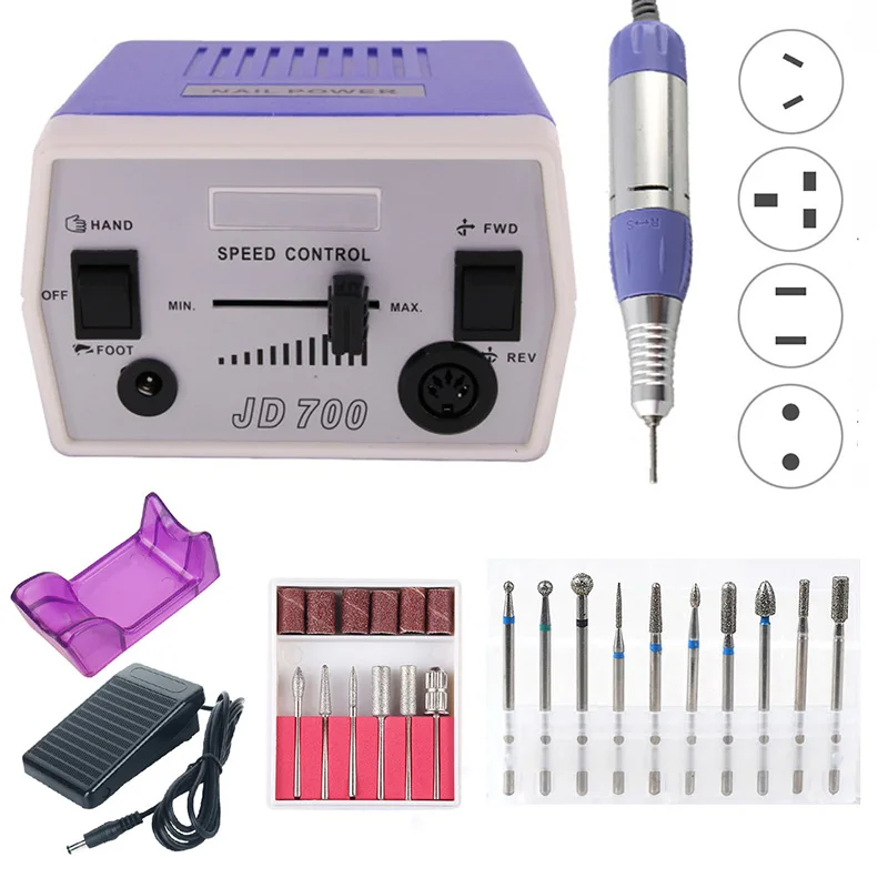 

Pro 35W 40000RPM Electric Nail Drill Machine Manicure Set Pedicure Tips Strong Nail Gel Remover Equipment Polishing Tools Kit