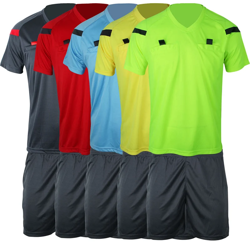 

Professional Referee uniform Football Jersey Short sleeve tracksuit men Sportswear Judge shirt & shorts soccer training suit