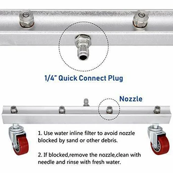 

4Holes High Pressure Undercar Cleaner 16inch+Straight Extension/Curved Wand Car Washer Cleaner Water Wash Pump Sprayer Tool