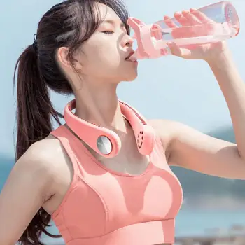 

Cooling 3 Speed Hands Free Bladeless Neck Fan Library Office ABS Home Travel Mini Portable Indoor Outdoor Silent Summer