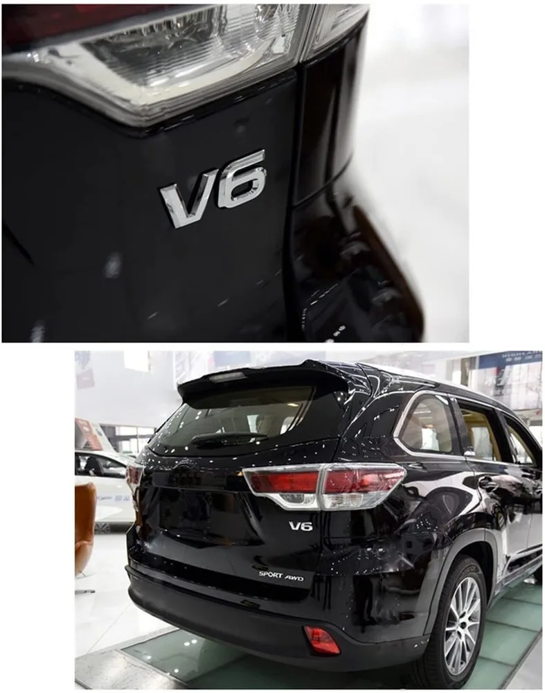 Металлическая 3d наклейка на автомобиль значок для V6 Mercedes BMW Audi Ford Fiesta Mustang Ranger Nissan