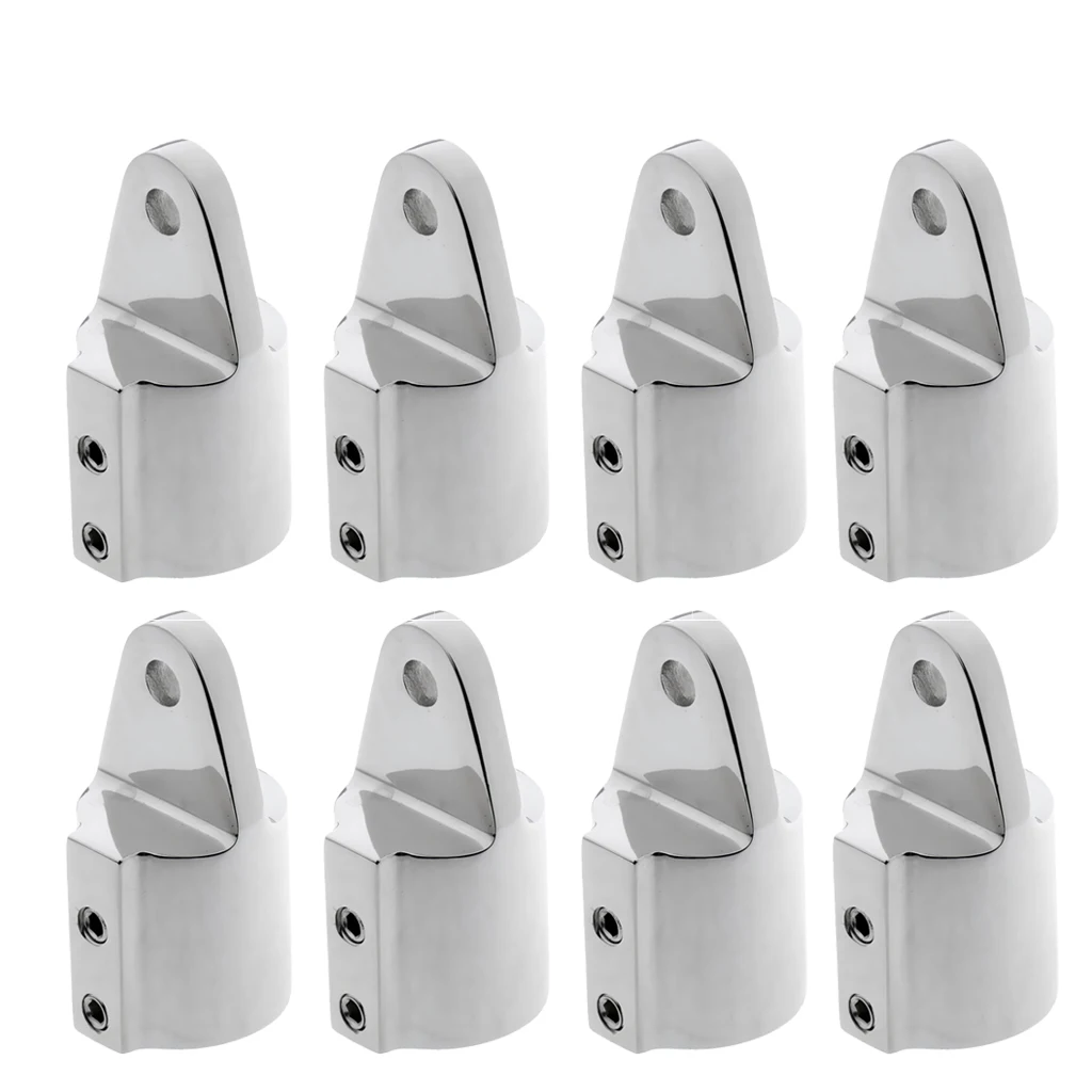 8pcs Eye End Cap Bimini Top Fitting/Hardware 1 inch Marine 316 Stainless Steel