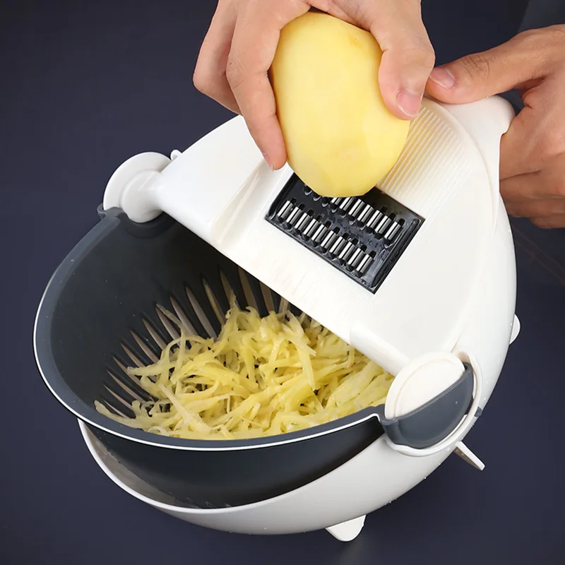

Vegetable Fruit Slicer Grater Cutter Peeler Protect Finger Multifunctional Potato Peeler Carrot Grater Drain Basket Kitchen Tool