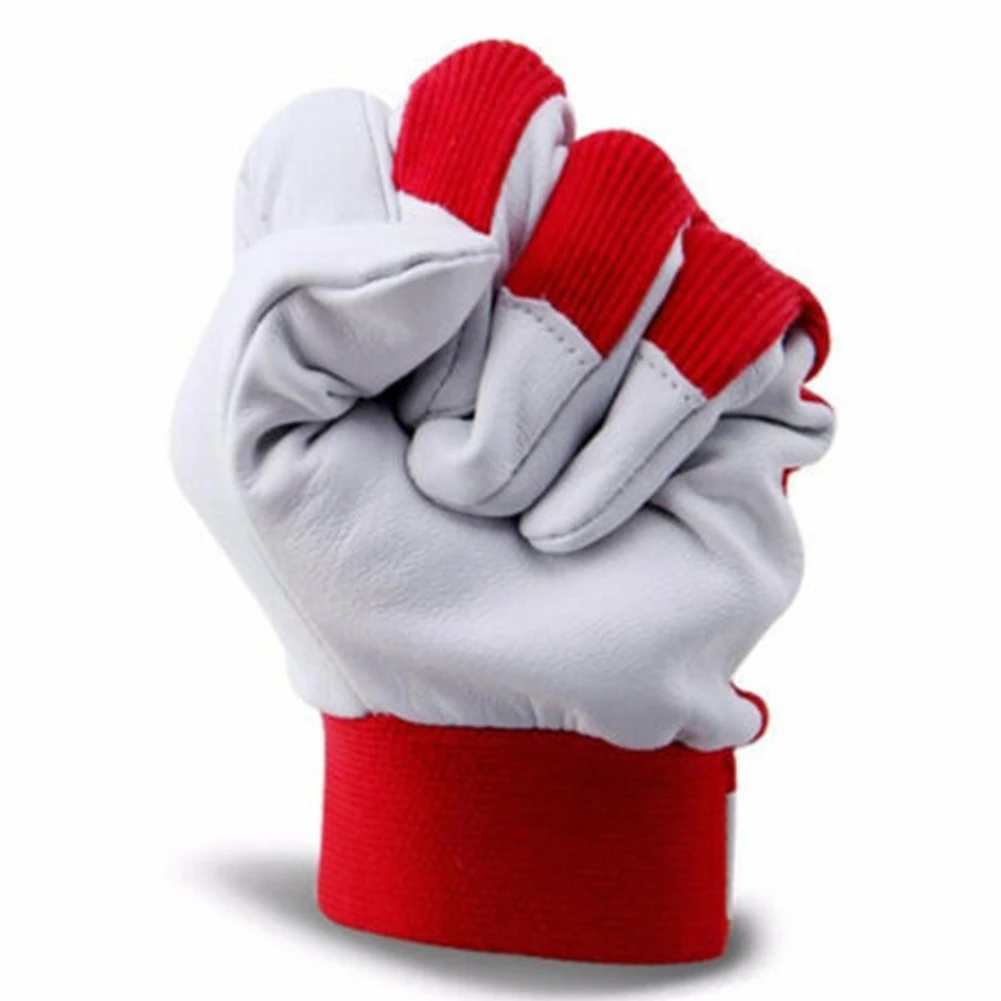 1 пара сварочных перчаток, прочные рабочие защитные перчатки для пальцев, термостойкие, для взрослых, для пайки, на растяжение, из искусственной кожи, на рабочем месте