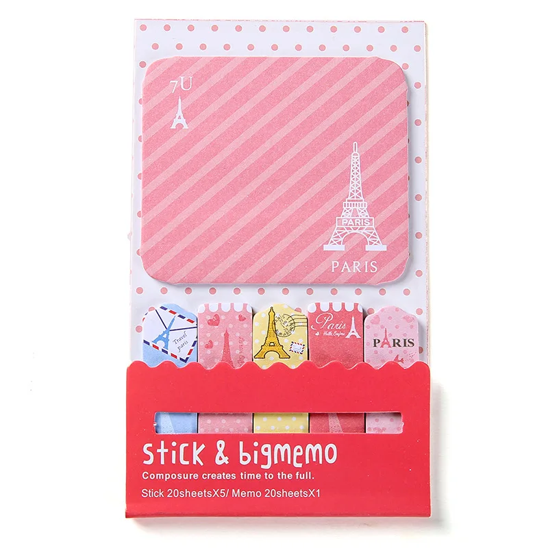 5 Lovely Pretty Animal Cat Panda Tower Sticky Notes Memo Pad Paper Bookmarks School Supplies Planner Stickers Korean Stationery - Цвет: 5