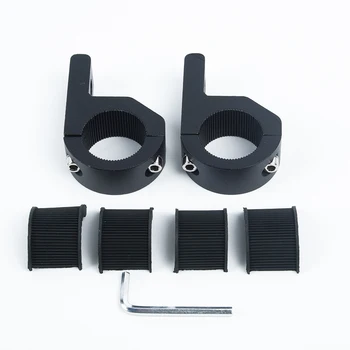 

Bracket Bracket Tube Clamp Bumper Single Hole Aluminum Rubber ring Black