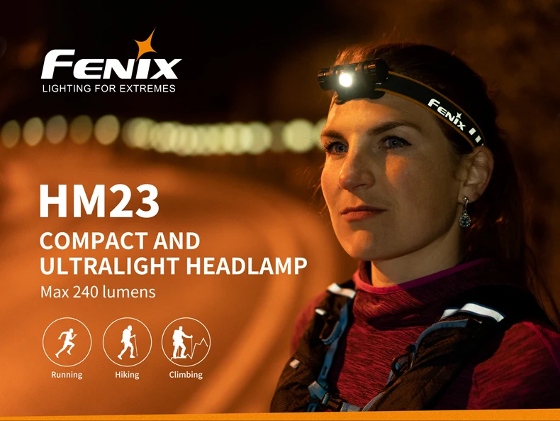 Fenix HM23 Cree нейтральный белый светодиод Max 240 люмен Водонепроницаемый AA налобный фонарь