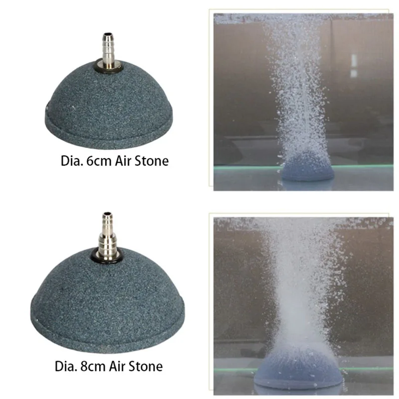 60mm 80mm Aquarium Air Stone Bubble Stone Aerator for Aquarium Fish Tank Pump Hydroponic Oxygen Plate Mini Air Pump Accessories 2