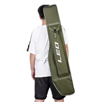 

Army Green 1.2m Fishing Gear Package Foldable Nylon Fishing Rod Bag Long Soft Storage Shoulder Bag For Fishing Tool