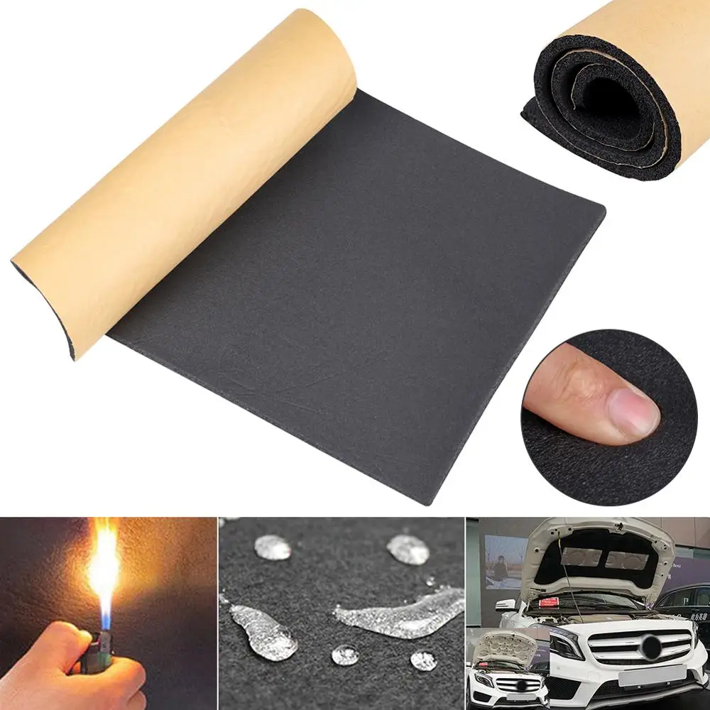 

1Roll 30cmx50cm Car Sound Proofing Deadening Anti-noise Sound Insulation Cotton Heat Closed Cell Foam Car Interior Accessories