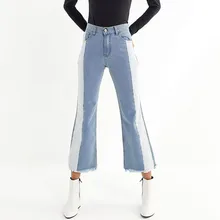 SAGACE осенне-зимние женские джинсы с карманами и кисточками, расклешенные брюки на талии, повседневные модные штаны, шикарные модные штаны высокого качества