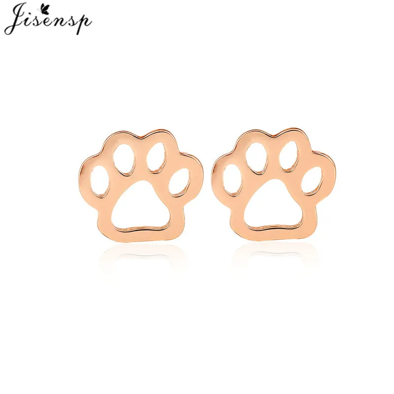 2017 Fashion Bear Paw print earrings Dog Posts Dog Lover Gifts Cartoon Studs