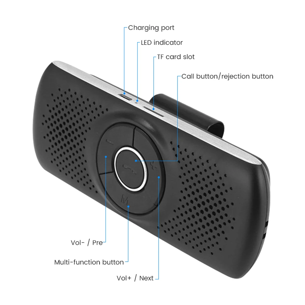 AOSHIKE Drahtlose bluetooth Car Kit Set Freisprecheinrichtung Multipoint Sonnenblende Lautsprecher Für Telefon Smartphones Auto Subwoofer AOSHIKE Drahtlose bluetooth Car Kit Set Freisprecheinrichtung Multipoint Sonnenblende Lautsprecher Für Telefon Smartphones Auto Subwoofer
