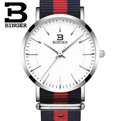 Новинка, швейцарские BINGER, женские часы, роскошный бренд, ультра-тонкие, ограниченная серия, водонепроницаемые, кварцевые наручные часы, B-3050W - Цвет: Item 4