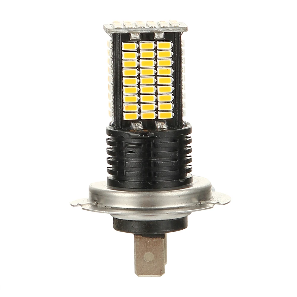 2 шт H7 84SMD 3000K сменный светодиодный фонарь для автомобиля, противотуманная фара для автомобиля