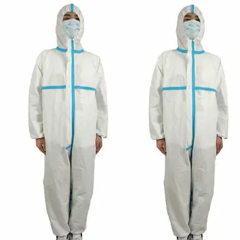 

1X Hazmat Suit Protection Clothing Safety Coverall Disposable Isolation Washable Anti-Virus Safety Coverall Suit M-3XL