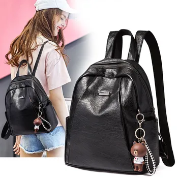 

Leather Backpack Women's Popular Brand 2020 New Style High Grade Sense Bag Fashion Bag Versatile Large Capacity Soft Leather Bac