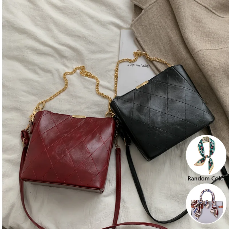 

Summer bag ladies 2020 bags popular new high-grade women's handbags bucket bags women's texture shoulder diagonal bag