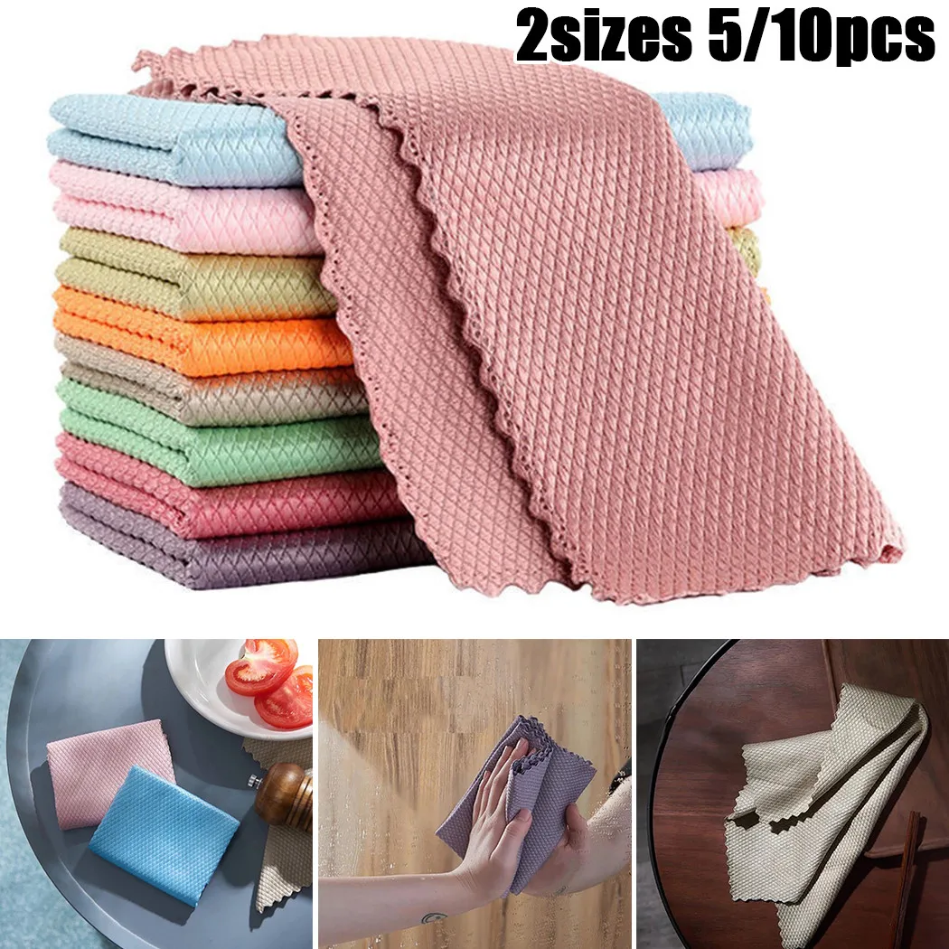 10pcs-5pcs-40-30cm-NanoScale-Streak-Free-Miracle-Cleaning-Cloths-Reusable-Easy-Clean-Home-Kitchen-Supplies.jpg 10Db/5Db 40*30 Cm Nanoméretű Csíkmentes Csoda Tisztítószövetek Újrahasznosítható, Egyszerűen Tiszta Otthoni Konyhai Kellékek Tisztító Törülközők - Image 5