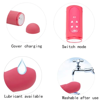 IKOKY Dildo Vibrator Transfer Beads Wand Telescopic Rotation Rabbit Vibrator Vaginal Massage Stimulator Sex Toys for Woman 6