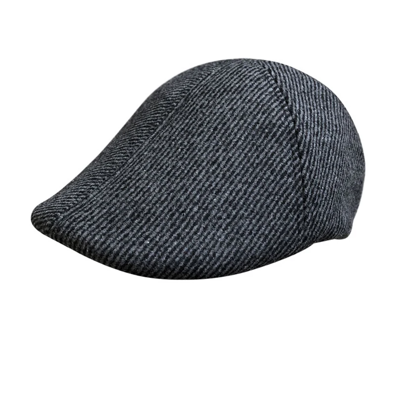 

Autumn Winter Men Newsboy Hats Wool British Style Advanced Ivy Berets Classic Black Vintage twill Women duckbill caps BLM261