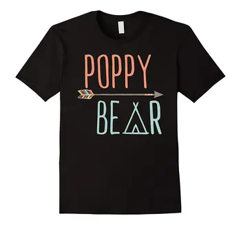 

Mens Poppy Bear Shirt Grandpa Father's Day Shirt Classic Cotton Men Round Collar Short Sleeve Top Tee Fashion Design Free