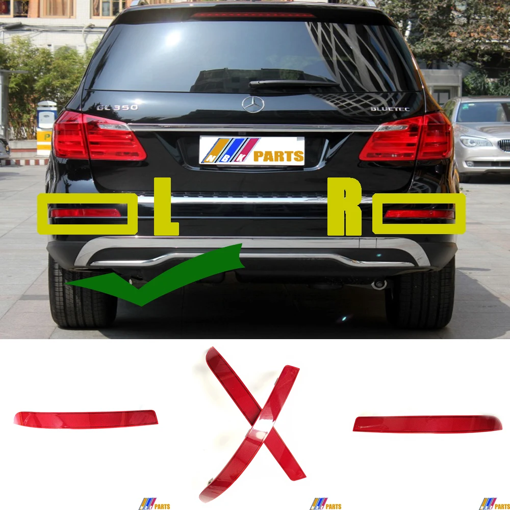 1Pair Rear Bumper Reflector Tail Light Fit For Mercedes GL X166 GL350 2013-2016 1Pair Rear Bumper Reflector Tail Light Fit For Mercedes GL X166 GL350 2013-2016
