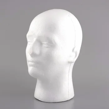 

Professional Foam Salon Training Head Male Mannequin Doll Heads Hairdressing Manikin Model With Glasses Hat Display Stand