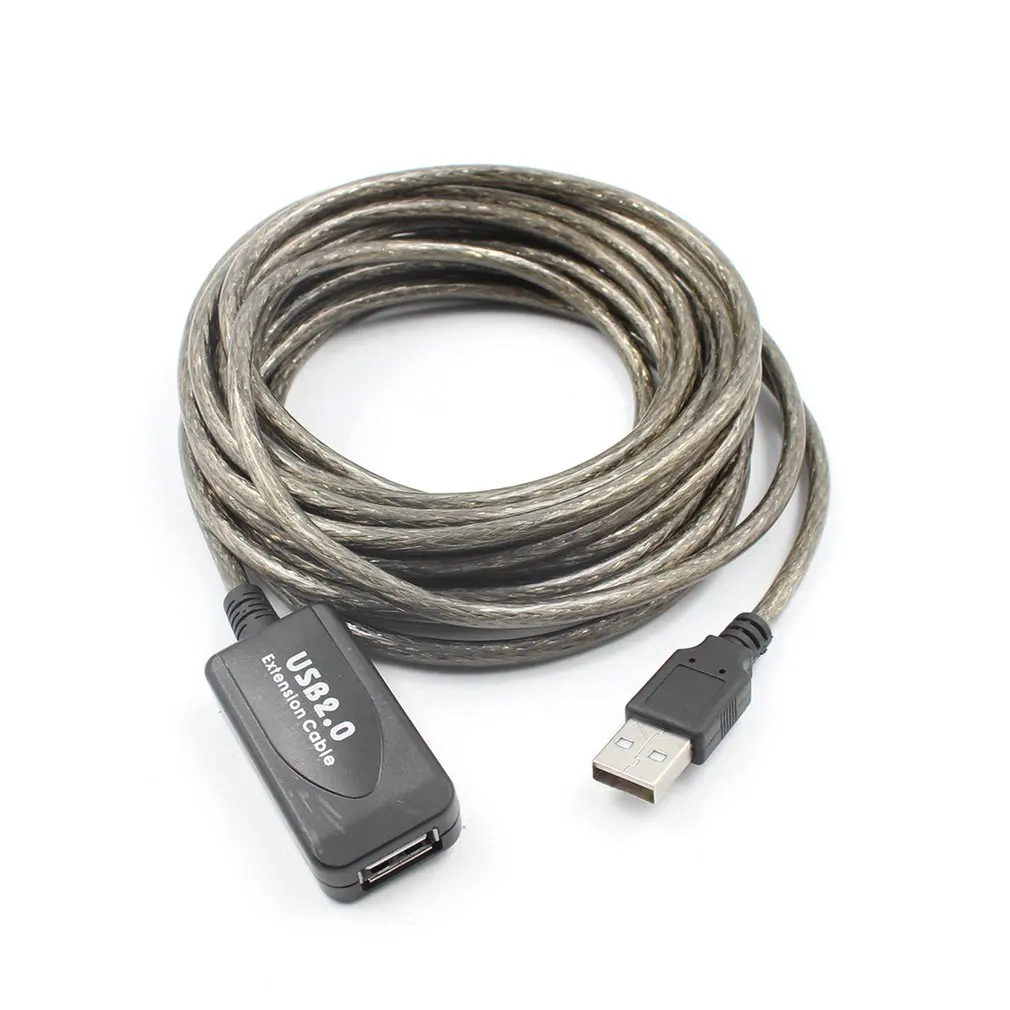 5 м USB2.0 Удлинительный кабель усиления сигнала удлинитель беспроводной сетевой карты удлинение кабеля линии с чипом