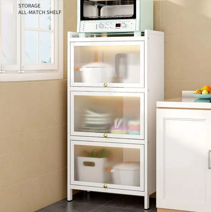 Storage rack floor type multi-layer storage multi-functional bowls, chopsticks, plates, lockers, electrical appliances, slotted